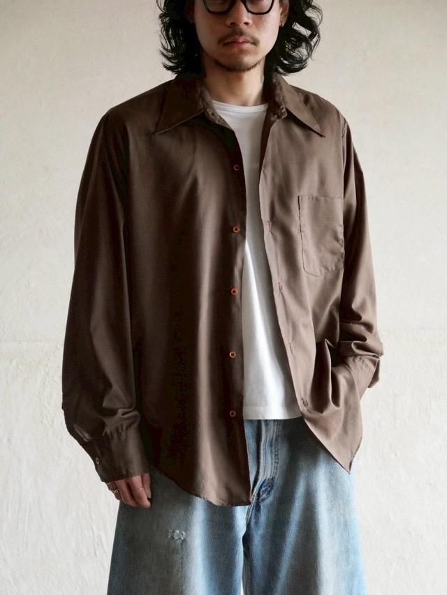 1970's Vintage FRUIT OF THE LOOM Shirt Brown