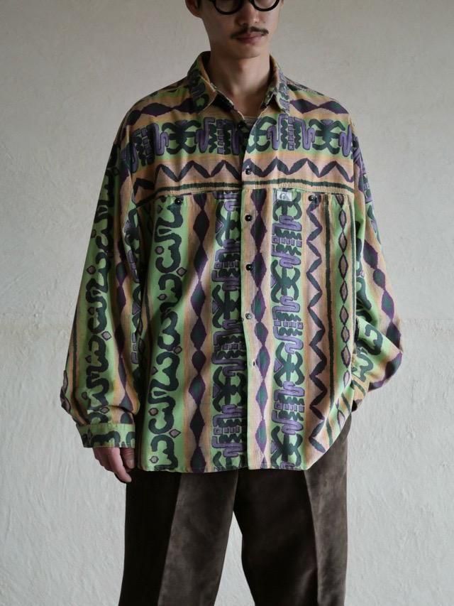 1990's Quiksilver Native Printed Pique Shirt