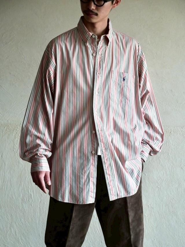 1990~00's Ralph Lauren Cotton Stripe Shirt