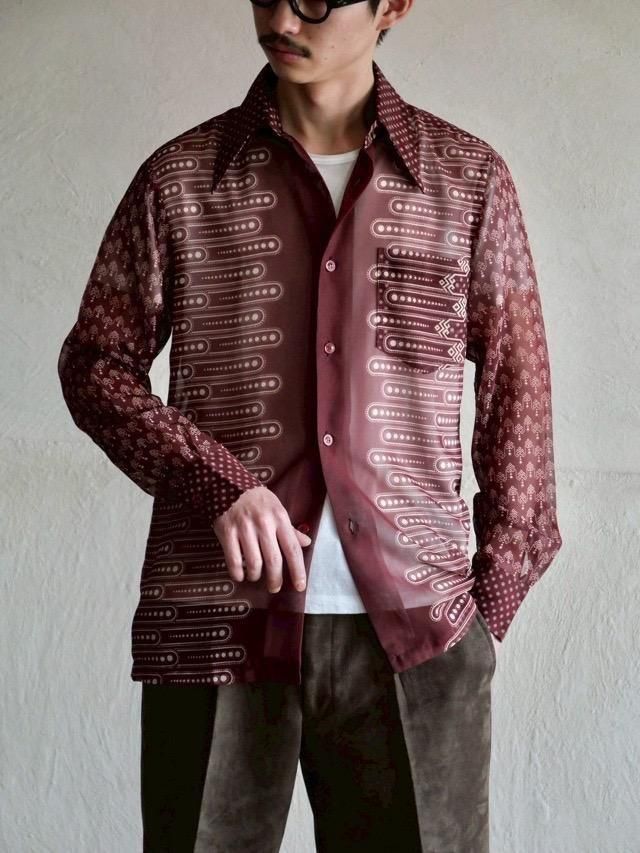 1970's Vintage Nylon Skin Design Shirt