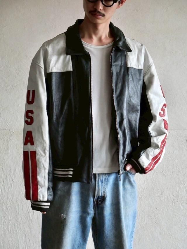 1990's "EURO Vintage" USA Leather Blousonڭ / size M