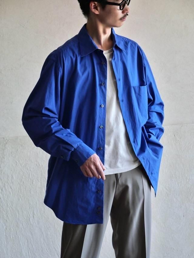 1990's RomeoGigli Milano Cotton Shirt "Royal Blue"