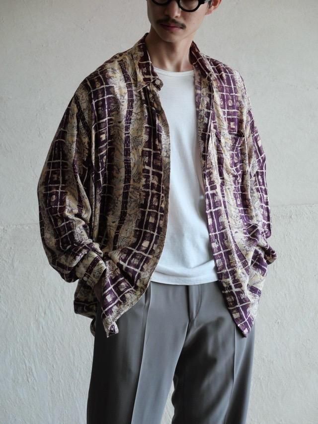 1990s Euro Vintage Obispo Printed Viscose Shirt