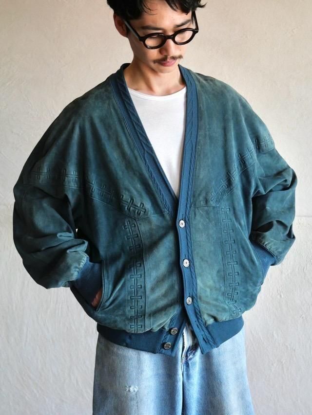 1980-90's Vintage TORRAS Goat-Suede Cardigan 
