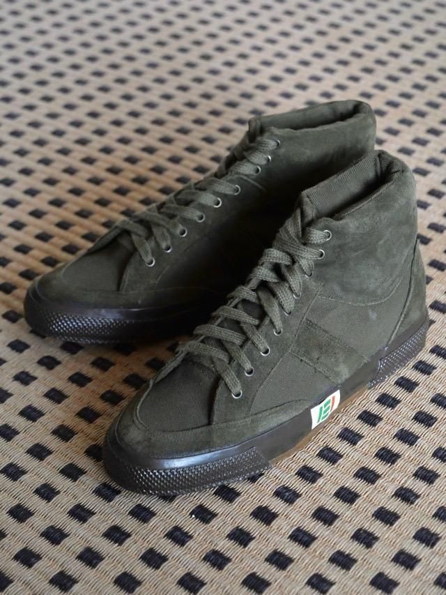 1990's Italian Military Vintage 
Canvas&Leather Training Shoes,