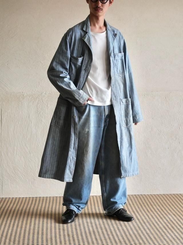 1950~60's Vintage Herringbone Twill Engineer Coat
