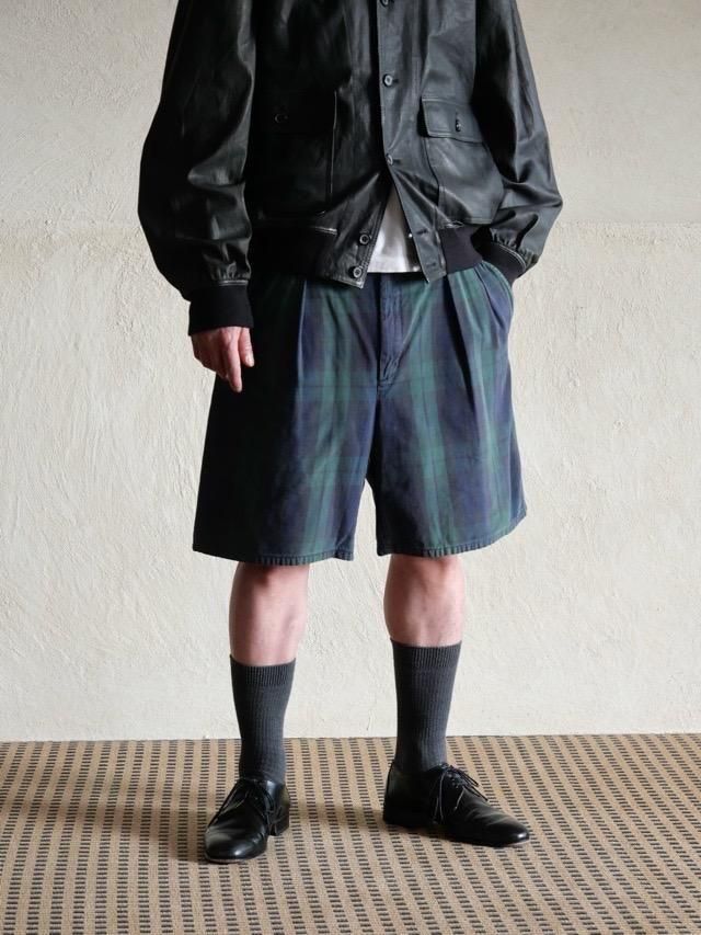 ~1990's Vintage RalphLauren Blackwatch Cotton Twill Shorts, 
Made in USA.