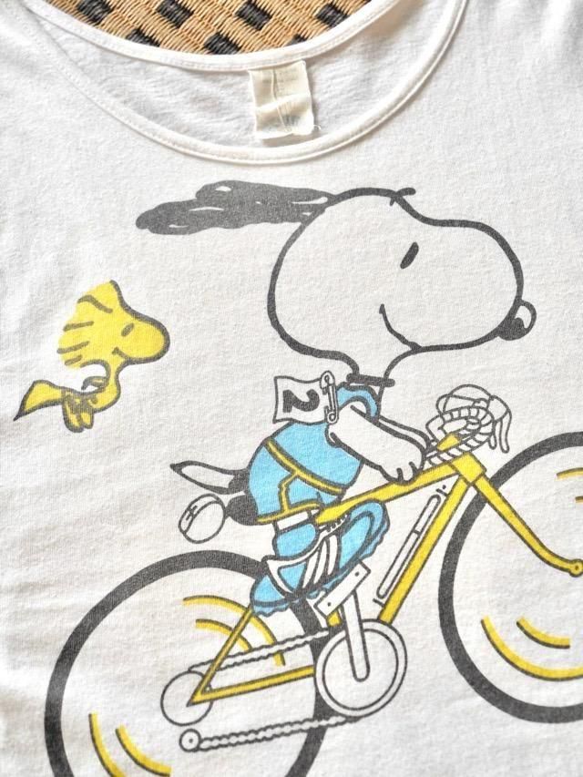 1980~90's Italian Vintage Printed Tank-top
"SNOOPY & WOODSTOCK"