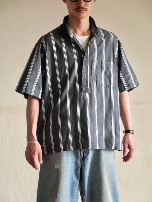 1980's Italian Vintage Cotton Stripe S/S Shirt