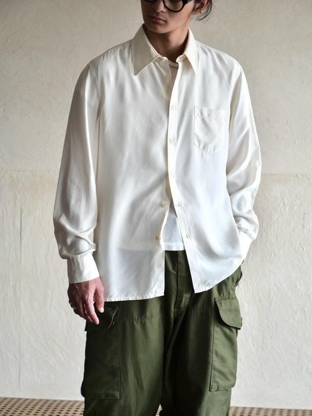 1980's Old Holt Renfrew Silk100% Ivory Shirt