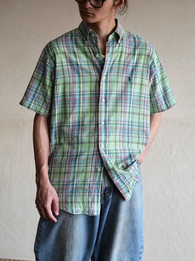 1990~00's RalphLauren Cotton Check ShirtEuro Mint