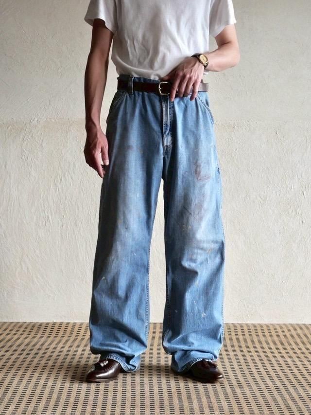 00's Levi's Denim Trousers "CARPENTER / LOOSE STRAICHT"Light Blue
