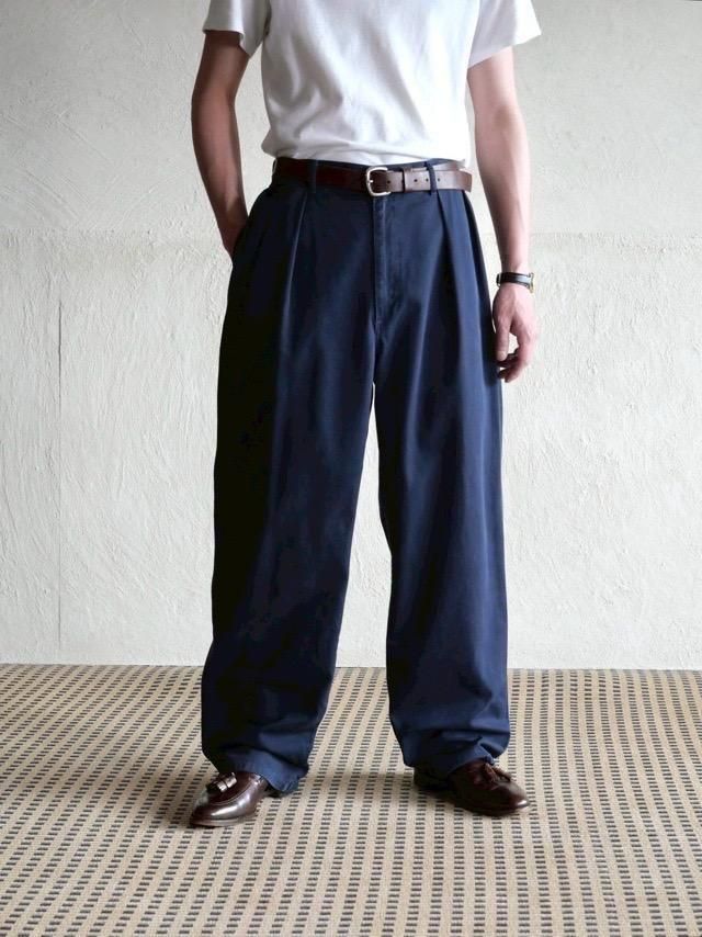 1990's RalphLauren PoloChino Trousers NAVY / Made in U.S.A.