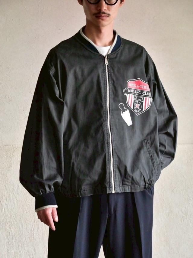 1990's OLD NAFNAF "Bowling Club" Zip-up Jacket