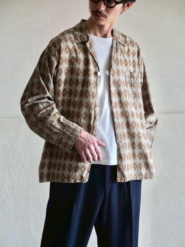1960~70's Vintage Cotton Pajama  Shirt