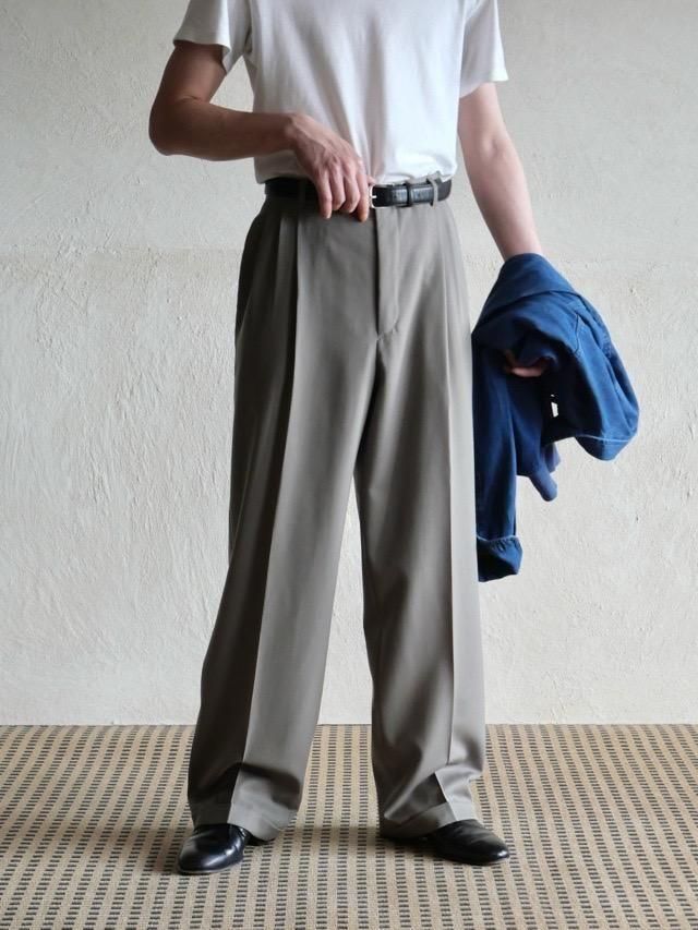1990's Zanella Wool Gabardine 3tucks Trousers
