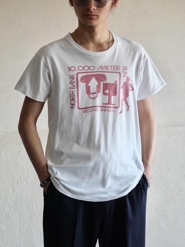 1980's Vintage Printed T-shirt "Cow marathon"