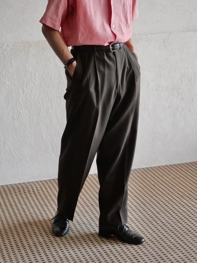 1990~00's Light Wool Trousers "Brown"