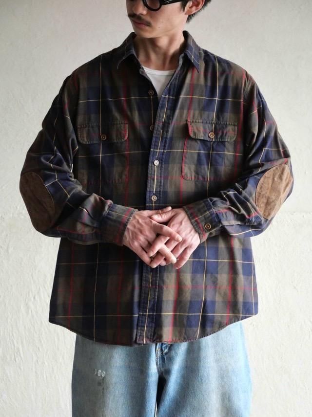 00's RalphLauren Elbow-patch Check Shirt