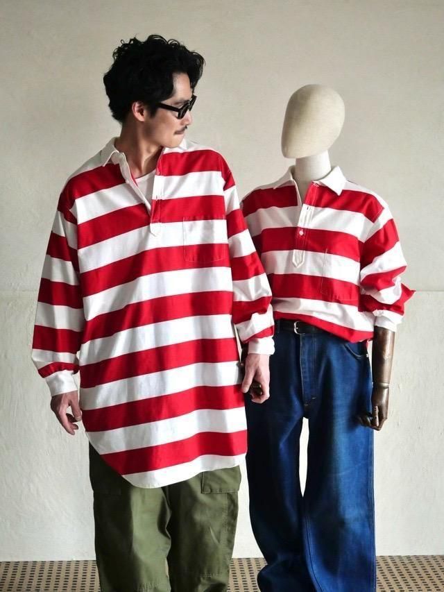 1960's Vintage Arrow Sleeping Rugby ShirtSize C