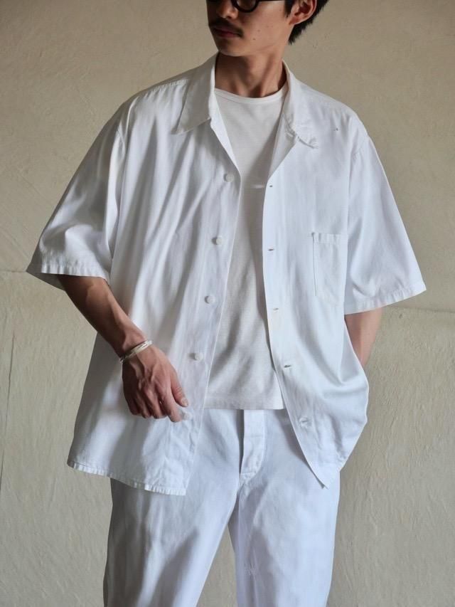 1950~60's Vintage ROSEDALE CLEANERS LTD S/S Work Shirt, size L
