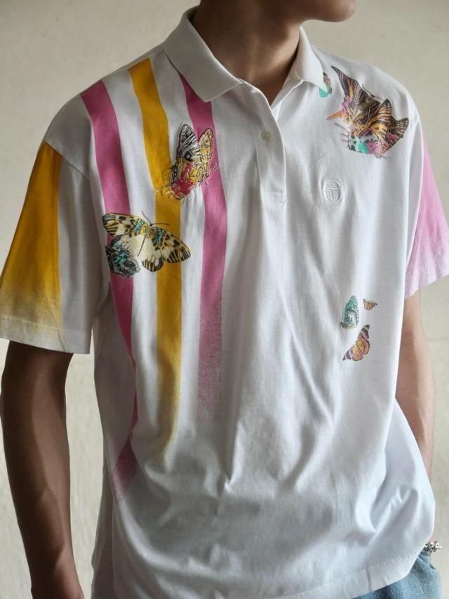 1980~90's SergioTacchini Cotton Polo Shirt
Made in Italy.ڭ