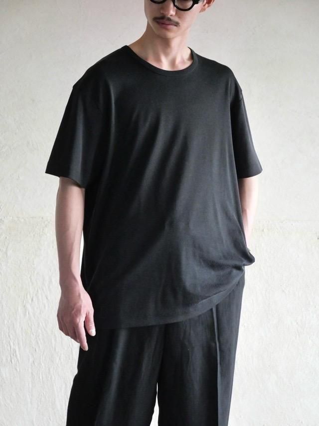00's BANANA REPUBLIC Knit&sew Tee "Black"