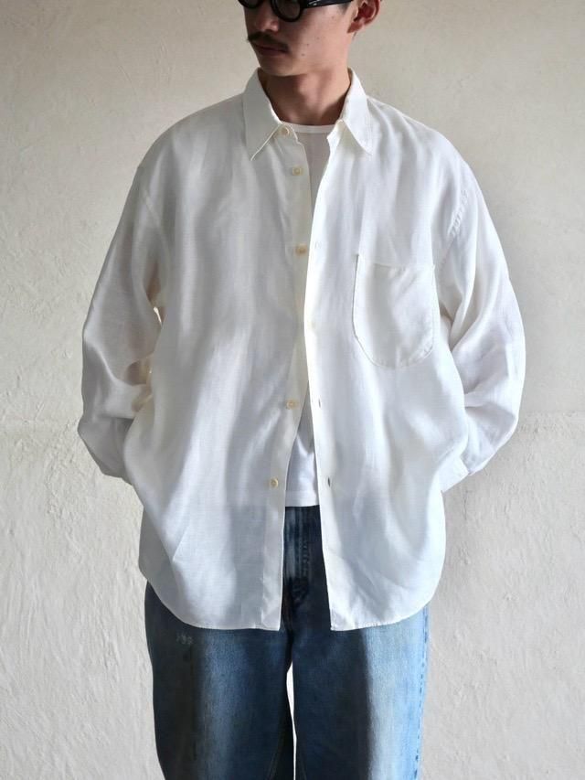 1980~90's GIORGIO ARMANI Linen L/S Shirt
