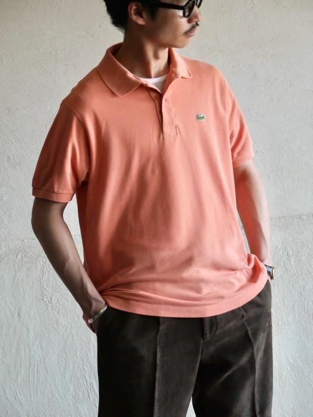 &#127467;&#127479;&#128010;1970~80's Vintage LACOSTE Polo-shirt, Made in FRANCESalmon