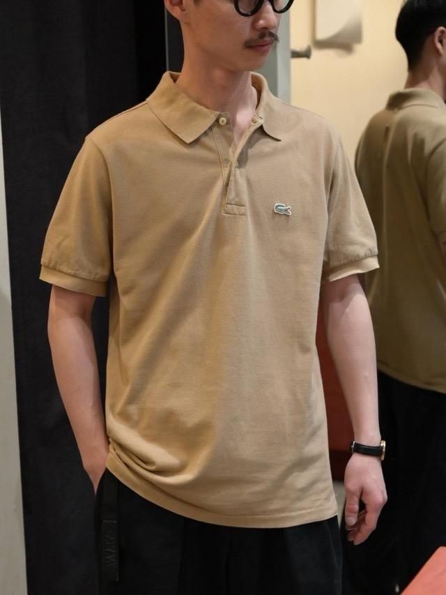 &#127467;&#127479;&#128010;1970~80's Vintage LACOSTE Polo-shirt, Made in FRANCESand-Beige