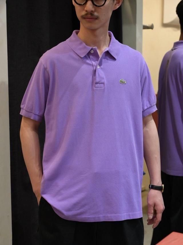 &#127467;&#127479;&#128010;1970~80's Vintage LACOSTE Polo-shirt, Made in FRANCEMauve