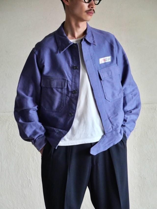 1990's Euro Vintage Worker's Blouson, 
Light-Moleskin / Battle Dress Style