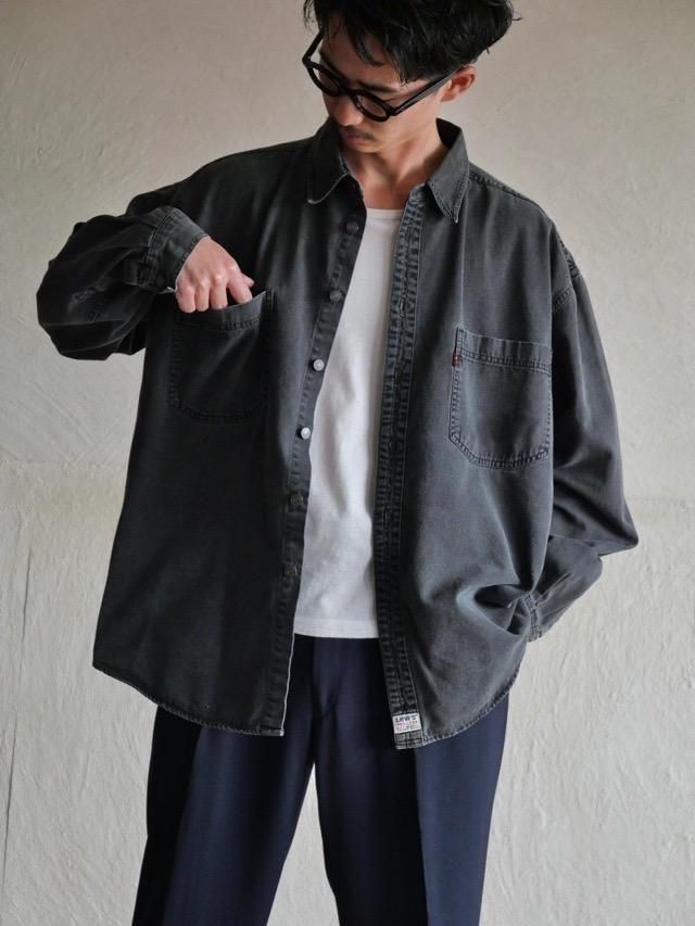 1990s Levis Black Denim Shirt