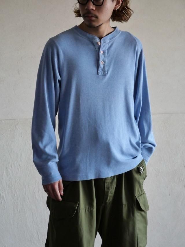 1990's Polo by Ralph Lauren 
Henley Neck L/S Tee "Powder Blue"