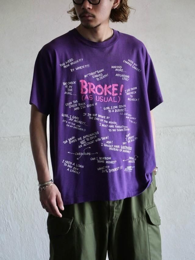 1990's "BROKE" Printed T-shirt 