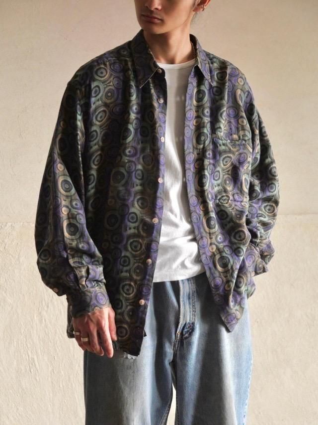 JHANE BARNES "Check  Circle" Pattern Shirt