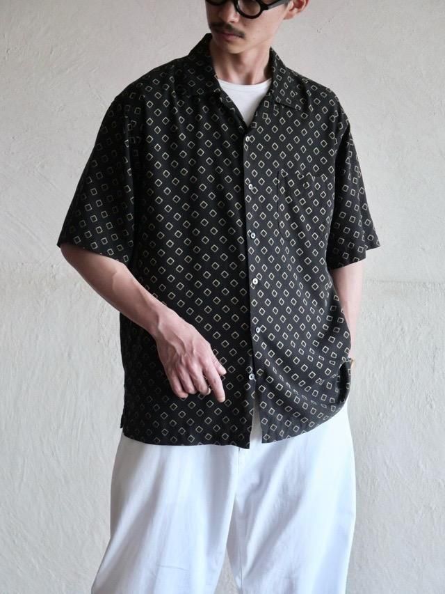1990~00's HARRY ROSEN Silk Open-collar Shirt