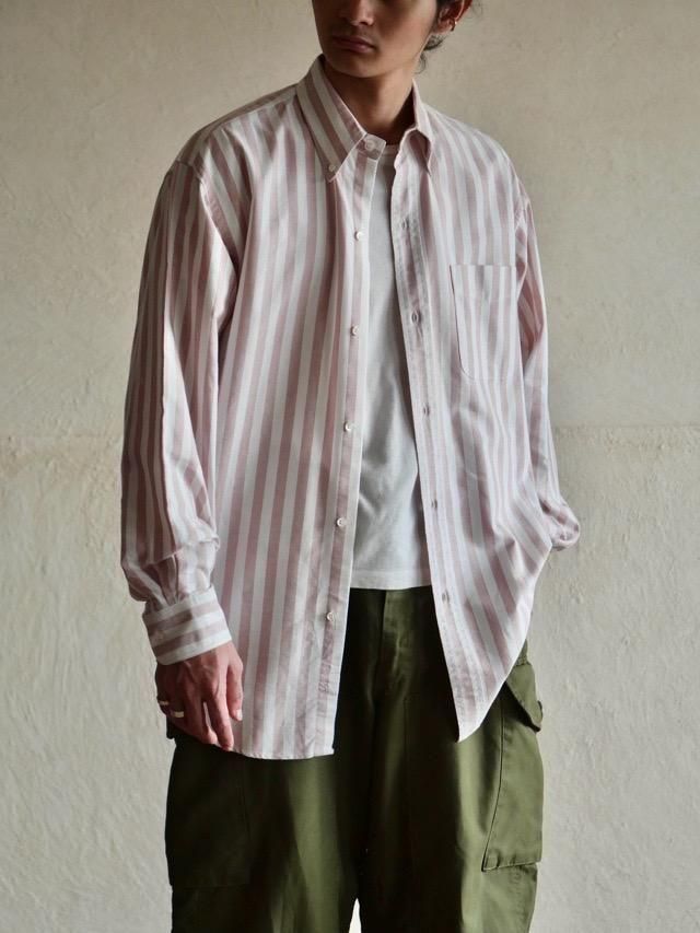 1990's Calvin Klein Sport Cotton Oxford
Pink Stripes Shirt