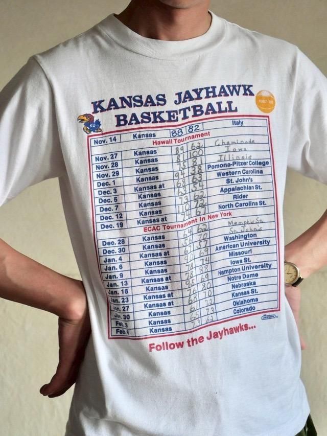 1987-88's "Kansas Jayhawks "
Printed Cotton T-shirt