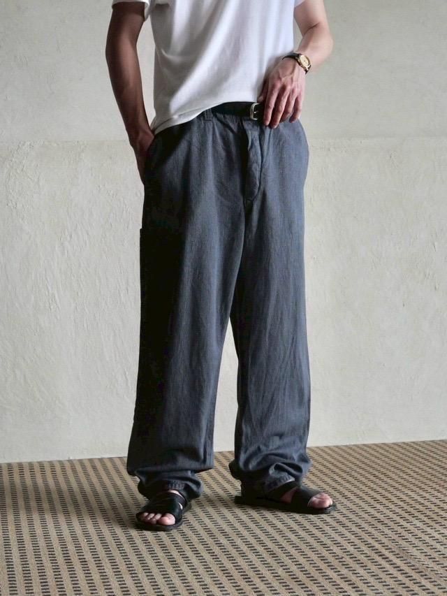 1980's EuroWork Cotton Twill Trousers Black&Gray