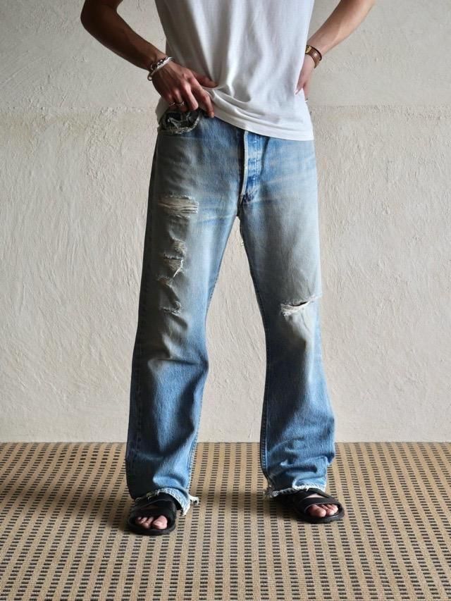 1990~00's  Levi's 501 Clash Denim Pants, Made in USA