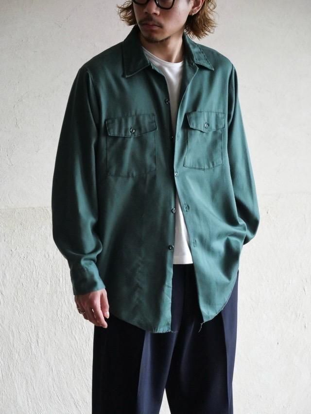 1970~80's Dickies cotton polyester Work Shirt򥿥 / 15-15half M 