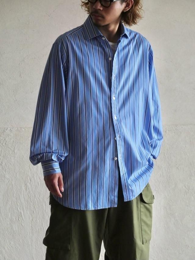 RalphLauren "Purple-label" ShirtSax Stripe / Cotton