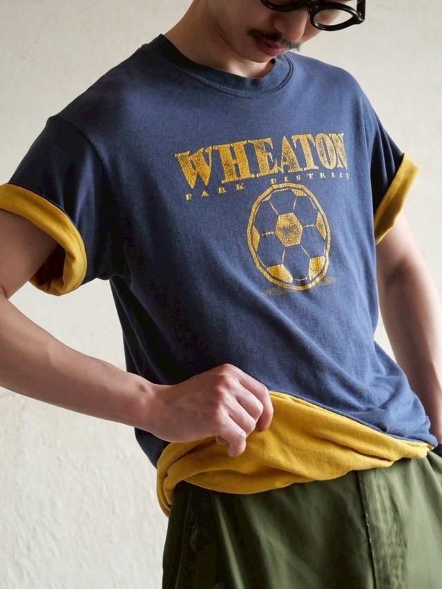 1980's Yellow&#8644;Navy Wface T-shirt