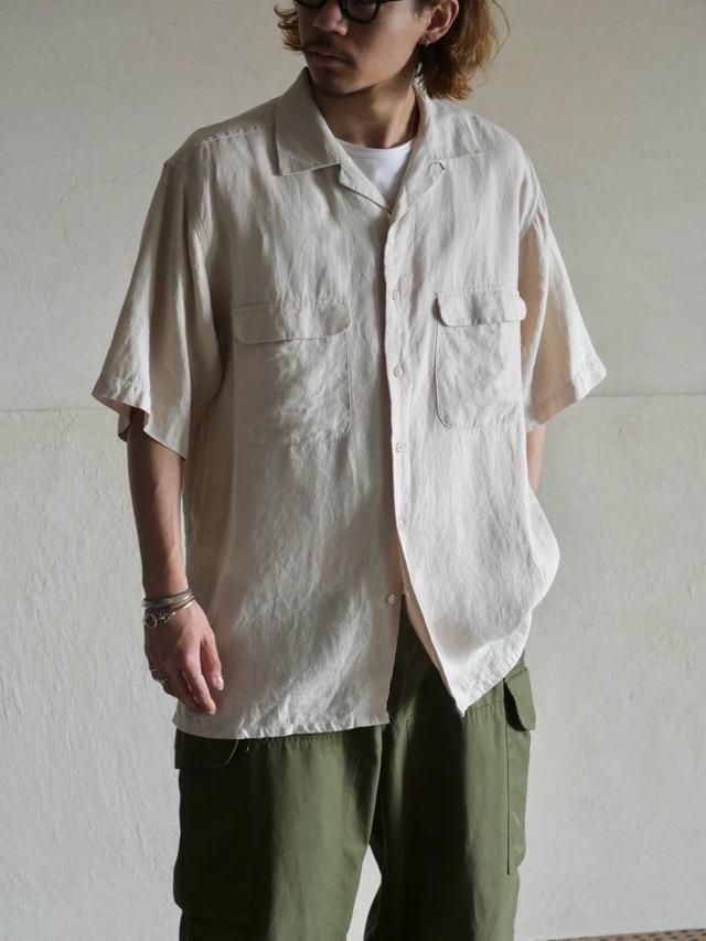 00's BRUNO 100%Linen S/S ShirtBeige