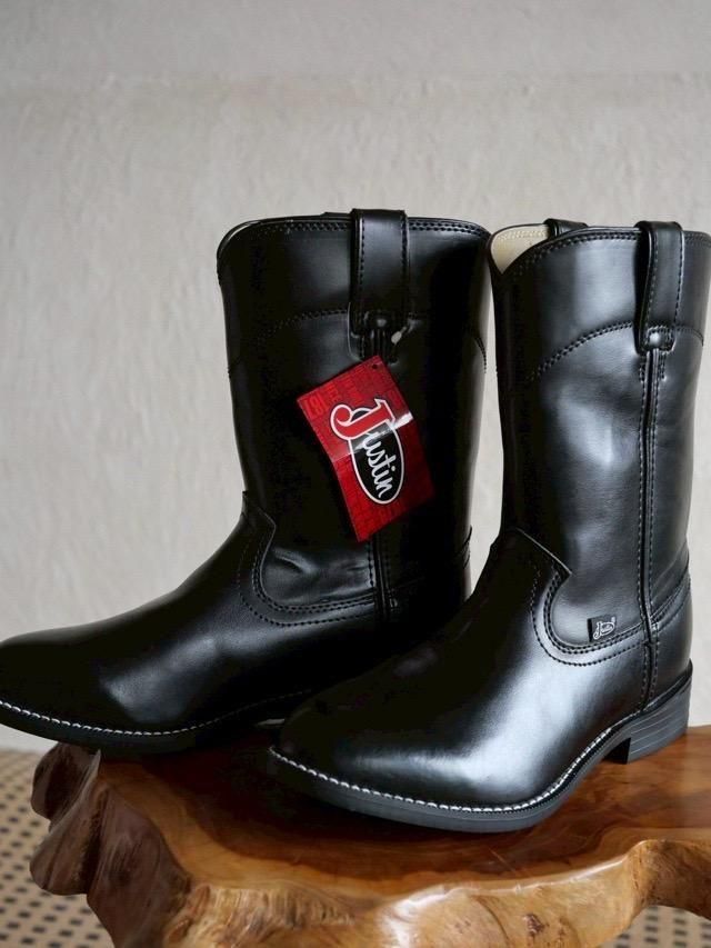 DEADSTOCK "JUSTIN" Pecos Boots Black