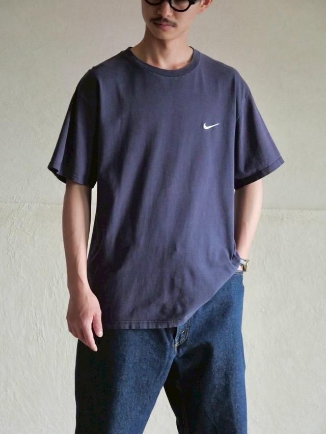  Navy 1990~00's NIKE Logo T-shirt