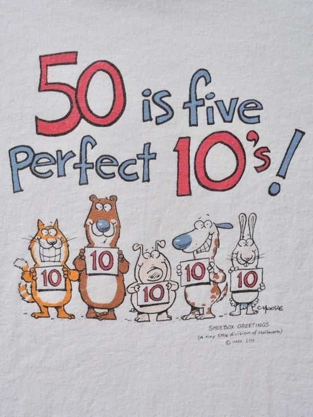 1990s Printed T-Shirt 50 is  !, Made in USA.