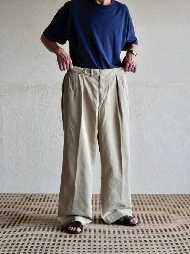 1980's Vintage RalphLauren Adjuster Cotton Trousers / Made in U.S.A.