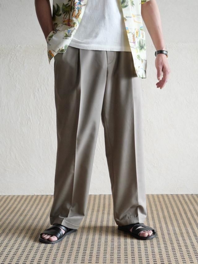 1990~00's Vintage Unknown 2Tuck Trousers, PolyTencelCotton